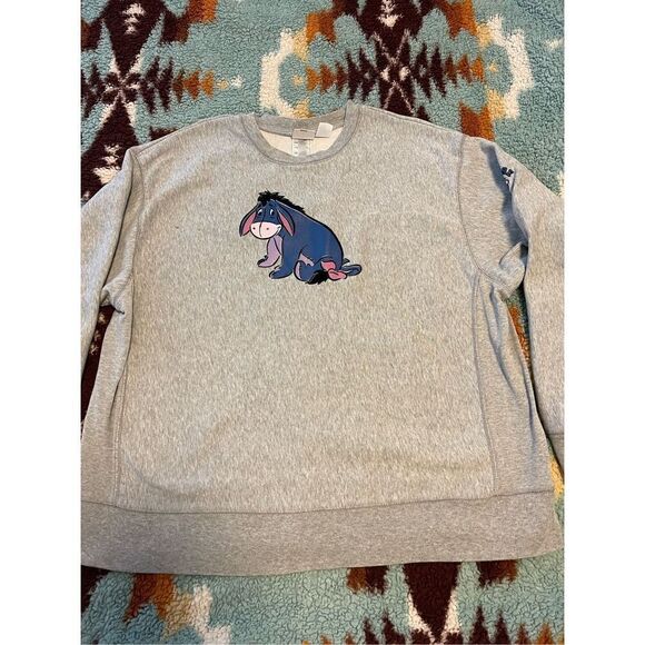 Eeyore Size 2XL Disney Store Winnie The Pooh Sweatshirt  Crewneck Vintage Y2K - Picture 1 of 6
